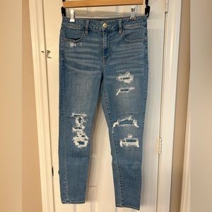 American Eagle Super Stretch Distressed Skinny Jean